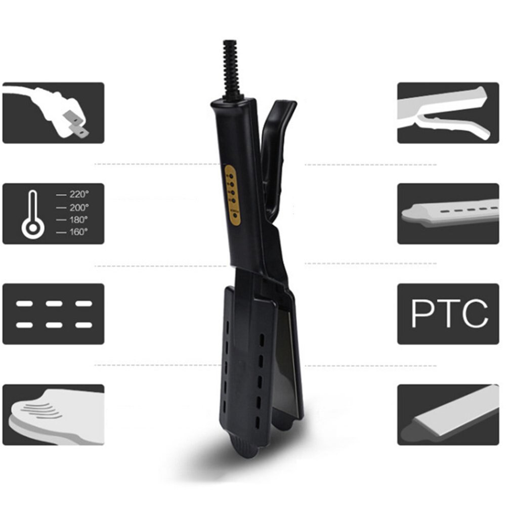 Flat Iron Hair Straightener Pc With Floating Plate Pc Ceramic Plates Automatic Heating Hair Curling & Hair Straight 1Pcs