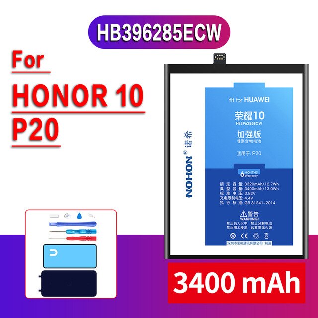 Batería Original para Huawei P9 G9 P8 Lite P10 Honor 10 9 8 7X 7 6X 6 Plus 5X 4X V10 Play Nova 3 Mate 7 8 9 S, batería de reemplazo: Honor 10