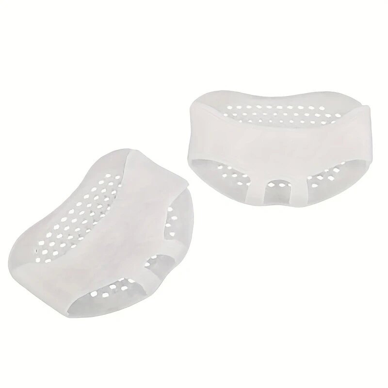 1 par de tacones altos, almohadilla para el antepié, protección cómoda antideslizante para sus pies: Blanco