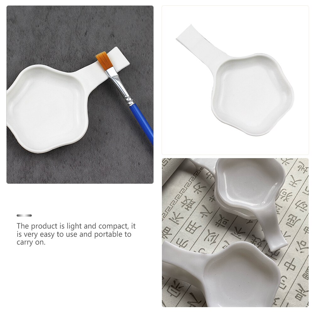 40 Stuks Kwast Wassen Gerechten Desktop Inkt Houders Plastic Inkt Platen Kantoor Inkt Levert