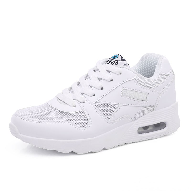 Gorąca sprzedaż Tenis Mujer 2019 marka lekkie miękkie buty sportowe damskie buty do tenisa kobiet stabilność buty do chodzenia trenerzy tanie: WHITE / 9