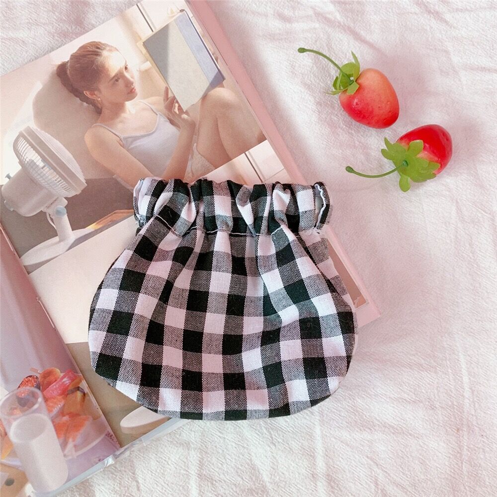 Bentoy rouge Plaid porte-monnaie Bus porte carte bancaire sac de maquillage filles Mini sac d'argent enfants pièces de monnaie poches corée sacs simples: Pink