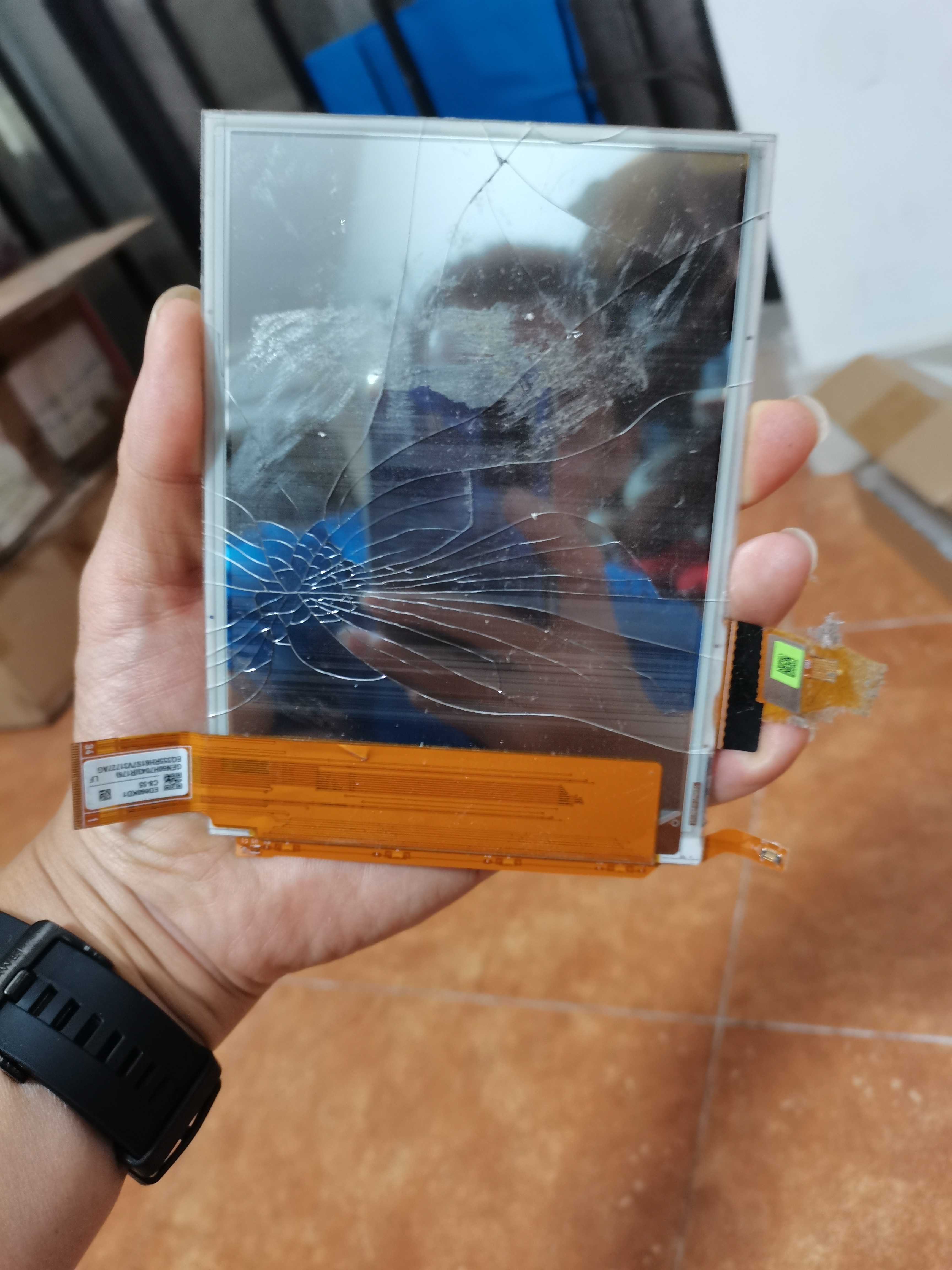 Ed060kd1 visor de vidro quebrado
