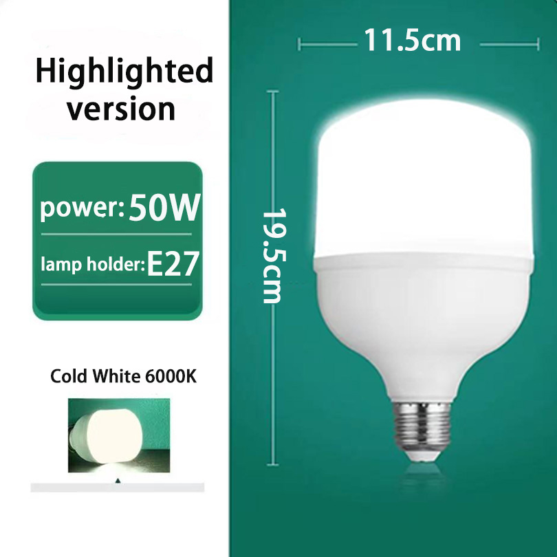 Bombillas LED grandes E27 20W 30W 40W 50W luces de boca de tornillo lámpara de ahorro de energía Interior sala de estar dormitorio iluminación de oficina