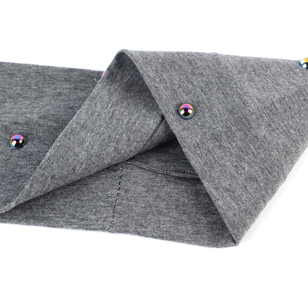 Geebro Frühling frauen Flache Baumwolle Stirnband Regenbogen Farbe Perlen Stirnbänder für Mädchen dehnbar Haarband Turban wickeln