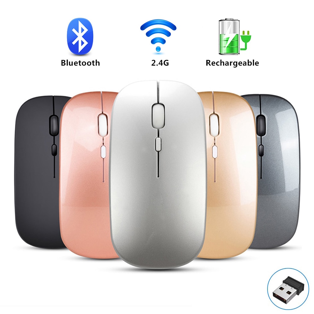 Draadloze Muis Bluetooth Muis Oplaadbare Usb Wifi Muizen Voor Pc Desktop Laptop Accessoires Stille Ergonomische Muis Inalámbrico