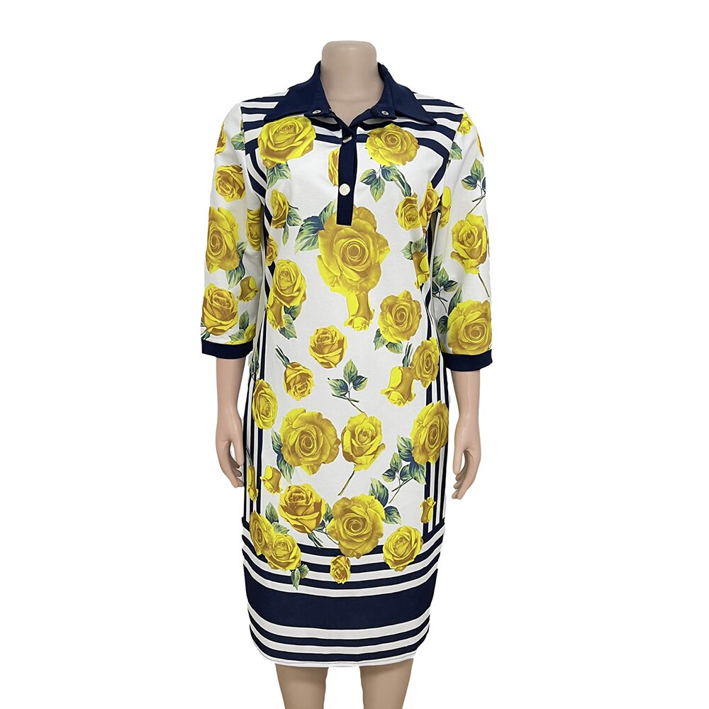 Vestido bohemio con estampado Floral MD Dashiki para mujer, ropa africana de talla grande, , trajes tradicionales Ankara, Túnica africana