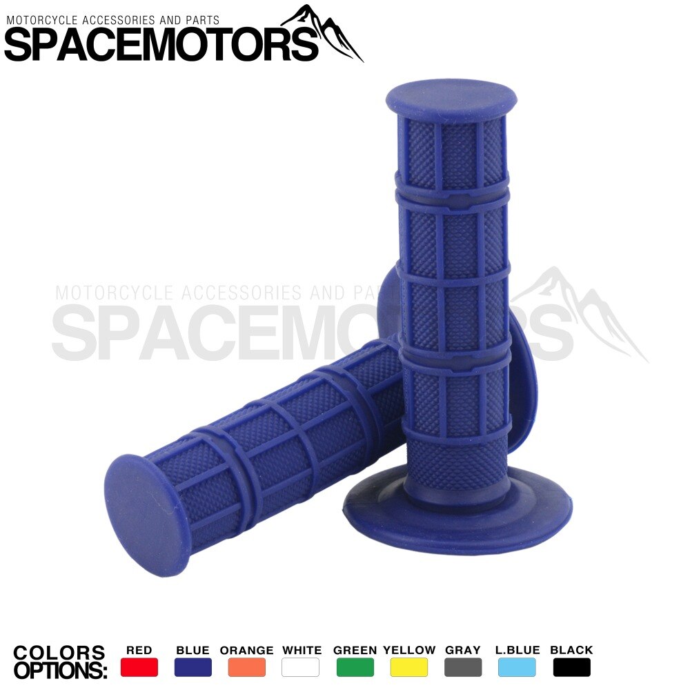 Green ruber grips for motorcycle handlear fit for motocross enduro supermoto pitbike dirt pit bike KX KL KLX KLZ 125 150 300 350: Blue