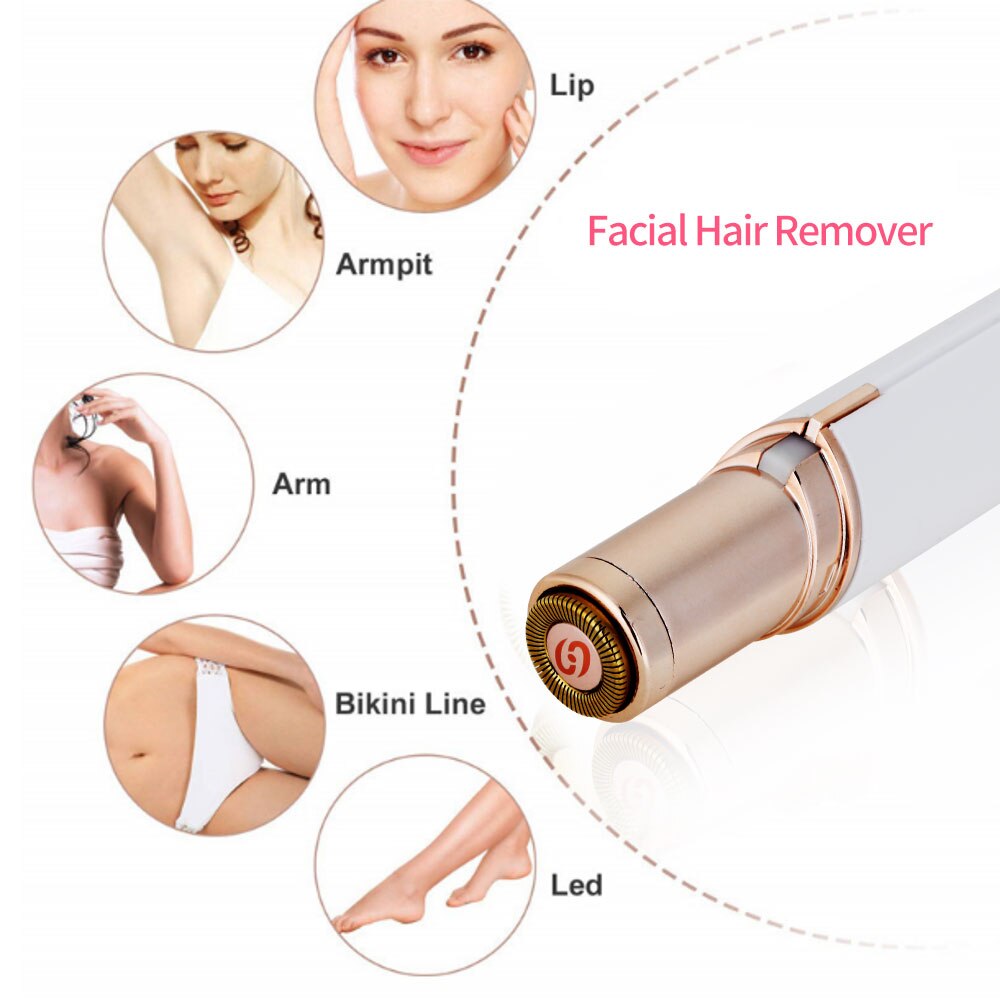 Elektrisk øjenbryn trimmer epilator kvinder hårfjerning barbermaskine smertefri ansigt barbermaskine til kvinder fjerne læbe ben ansigt arm øjenbryn værktøjer