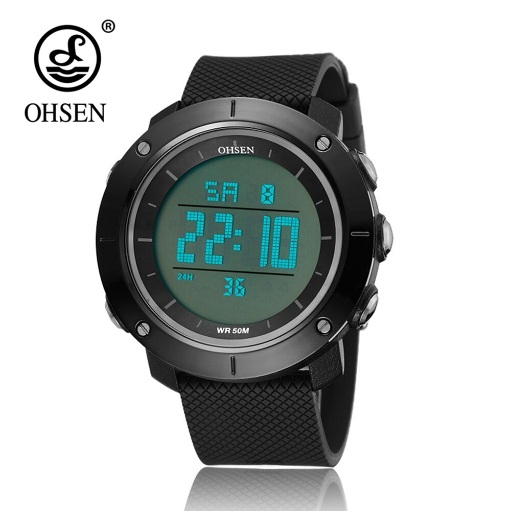 NEUE OHSEN Mann Männlichen Orologio Uomo Digitale Uhren Wasser Stoßfest Herren Sport Armbanduhren Silikon Band