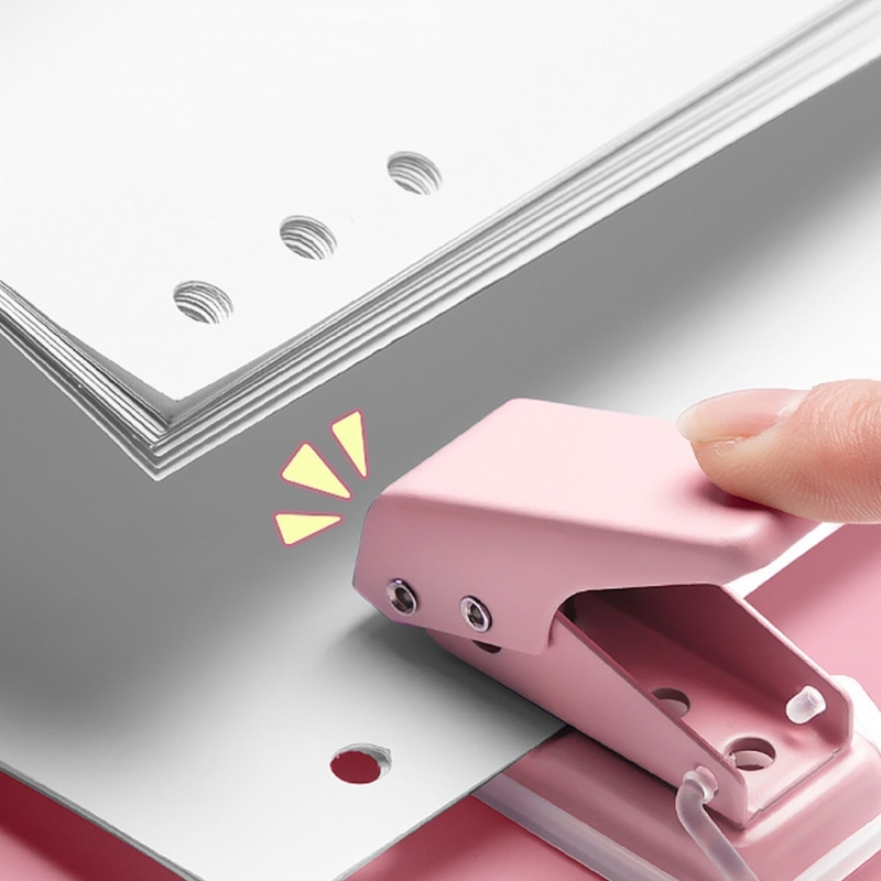 Punzonatrice per carta portatile Perforatrice a un foro Punzonatrice a foro singolo Punzonatrice per fori piccoli Forniture per rilegatura scolastiche per ufficio per scrapbooking