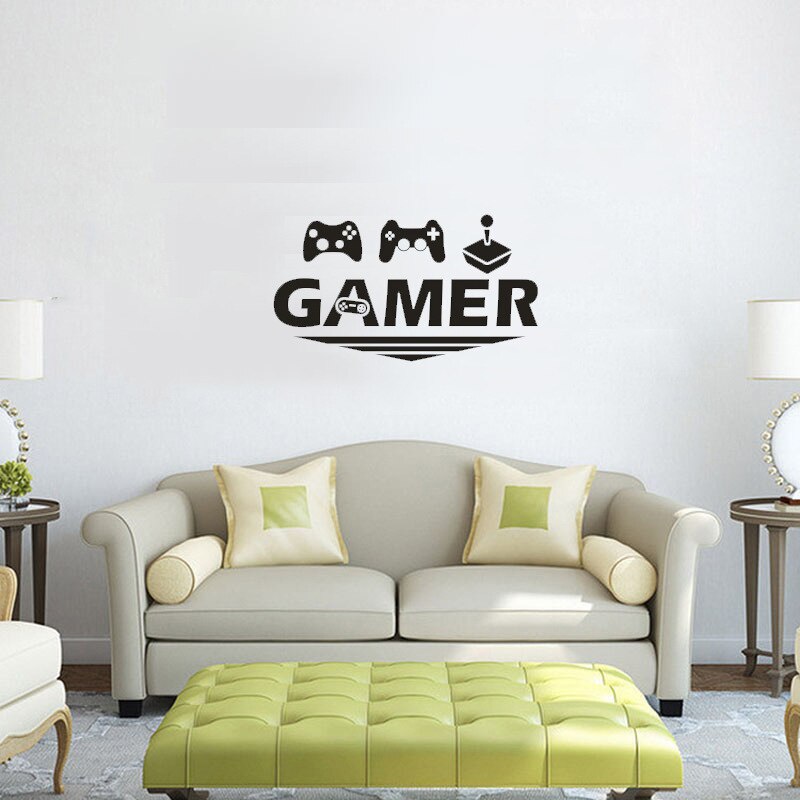 Game Wall sticker Room Decoration Home Decor Wall Quote Mural Gamer Sign PVC Wall Sticker Playroom Decor
