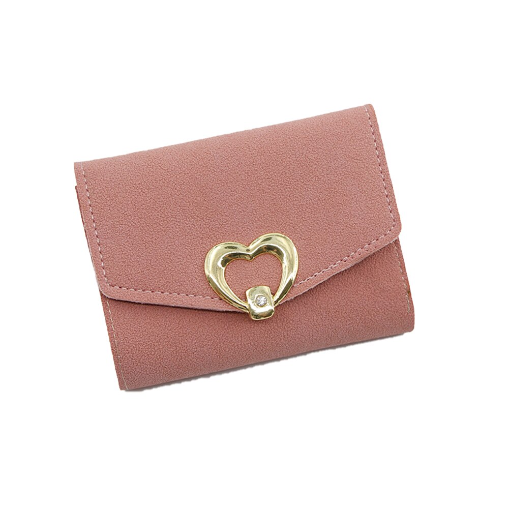 2021 Marka Nowy kobiety monety kiesy moda portfel w kształcie serca pstryknąć zamknięcie kartonowe opakowanie: Różowy