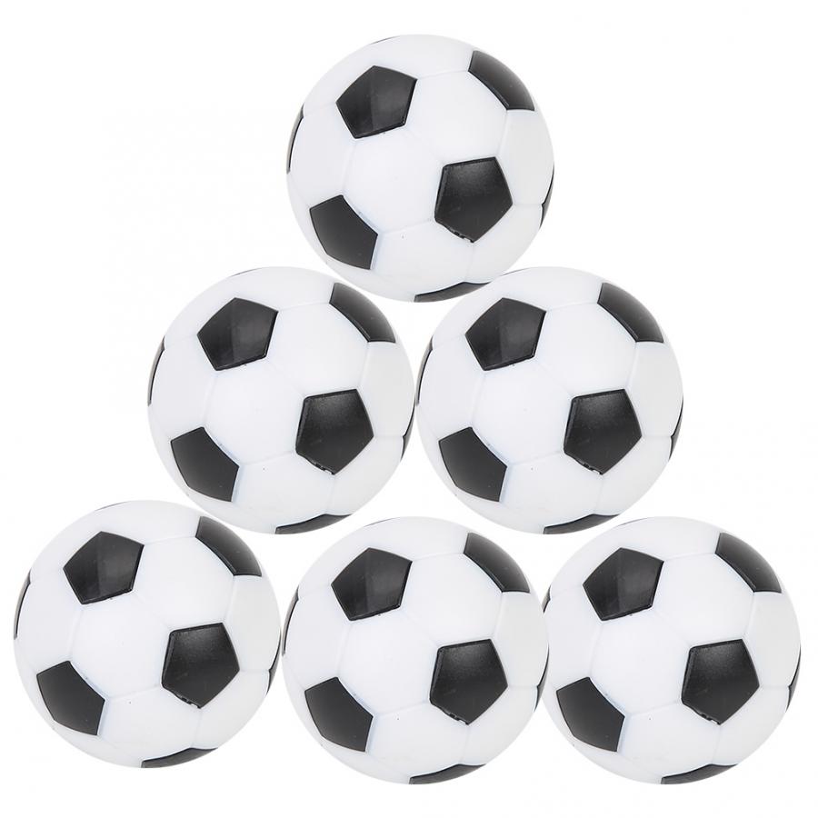 6 unids/pack mesa de Futbolín de fútbol balones de fútbol de Mini de plástico blanco y negro, pelota de fútbol de mesa de fútbol de la máquina: Default Title