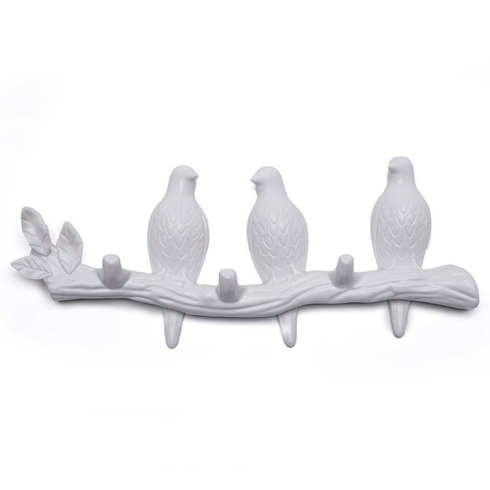 Creatieve Vogels Muur Gemonteerde Art Hanger Cap Holder Opslag Home Decor Parel 3 Vogel: white 3 bird