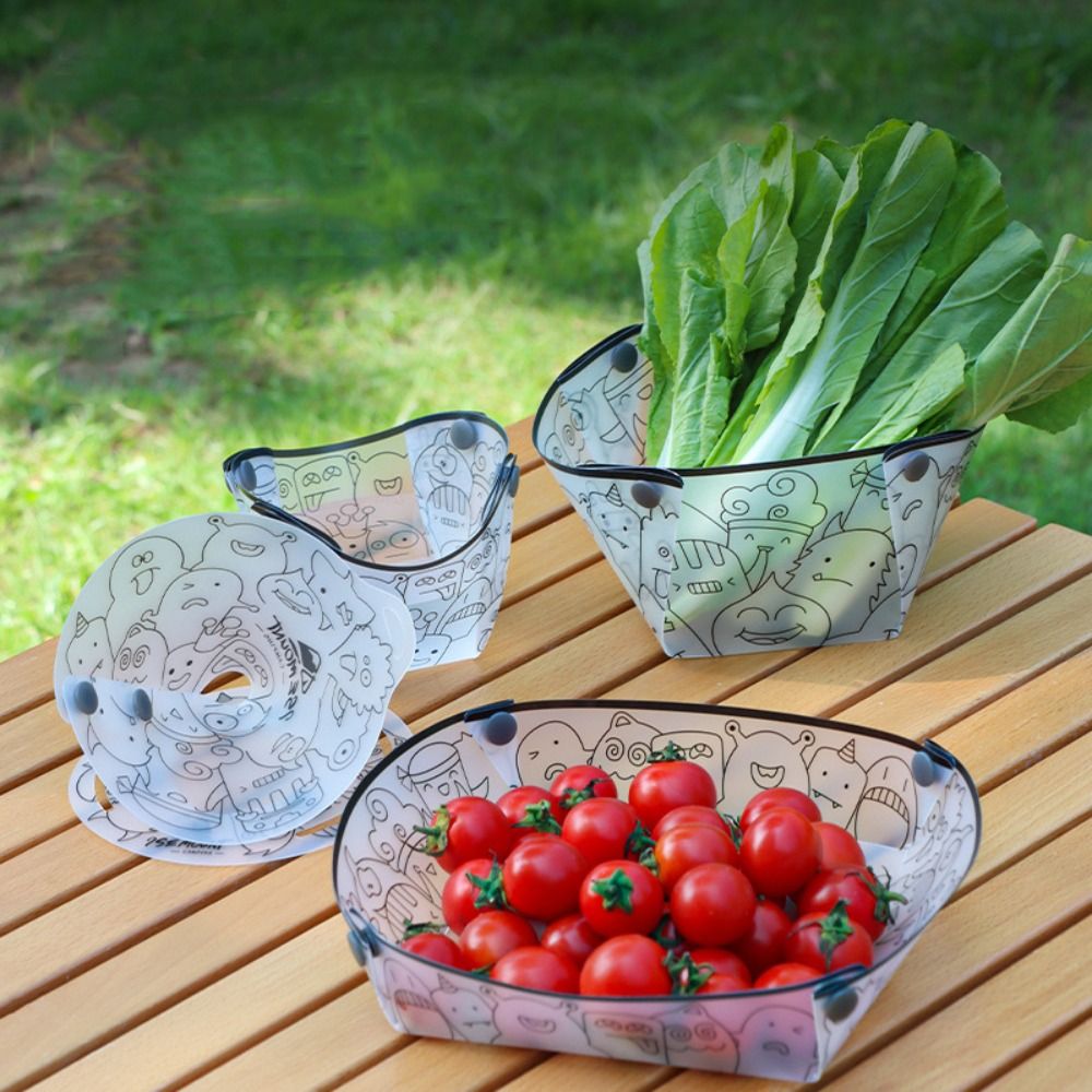 Składana zastawa stołowa kempingowa robić użytku zewnętrznego, lekka, przenośna, wielofunkcyjna, plastikowa, składana.