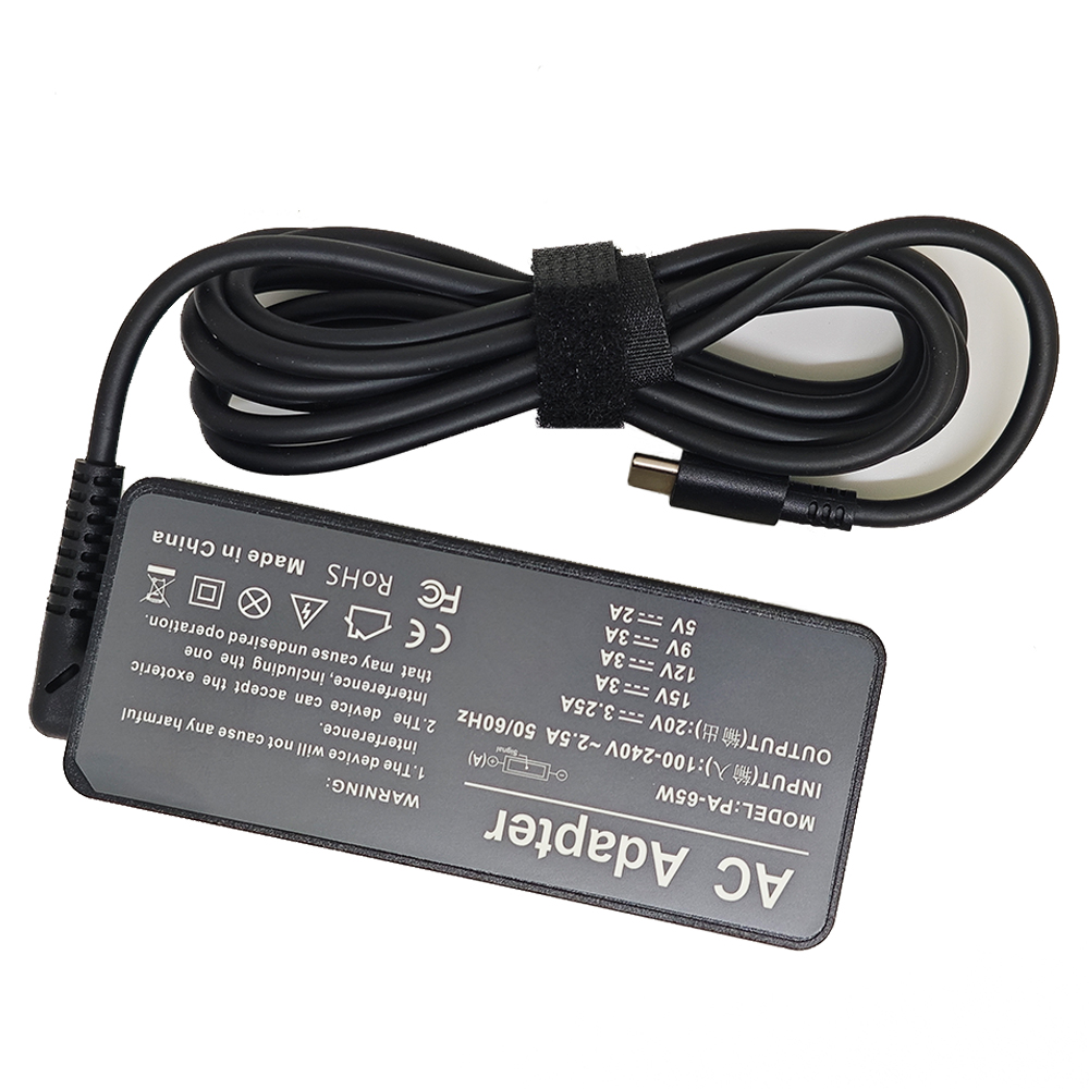 20V 3.25A 65W USB Type-C AC Laptop Power Adapter Charger For Lenovo Thinkpad X1 Carbon Yoga X270 X280 T580 P51 P52s E480 E470