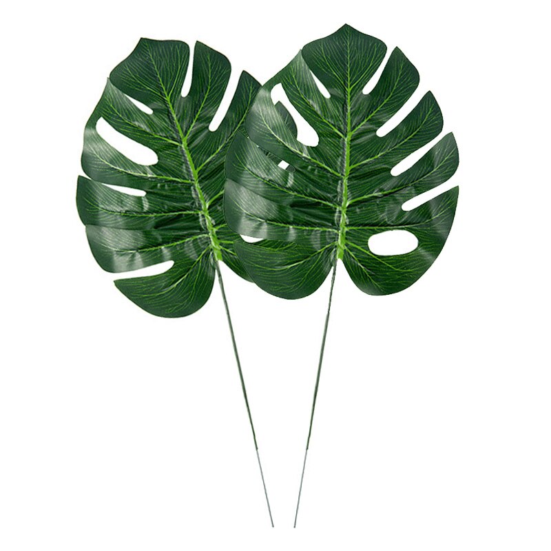 2 stk tropisk palme blade hjem haven dekoration fotografering baggrund kunstige planter til fotografering dekorative: S3