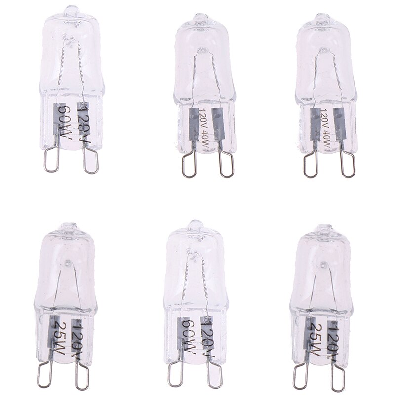 120V 25W 40W 60W Oven Light Bulb G9 High Temperature Bulb Steamer Light G9 Oven Lighting Bulb 10PCS