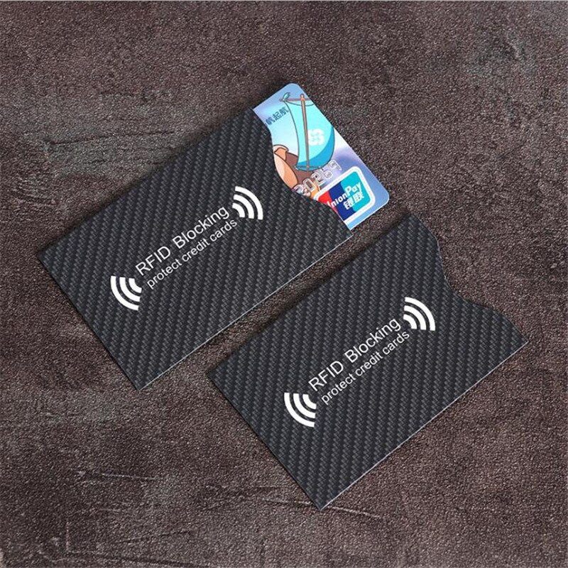 Protection antivol RFID pour cartes de crédit, Protection contre le blocage des manches du porte-cartes, étui en peau, étui pour cartes bancaires, 5 pièces