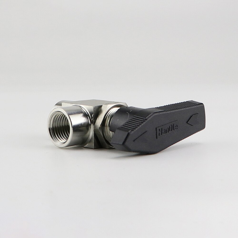 1/8" 1/4" 3/8" 1/2" BSP Female Shut Off 90 Degree Angle Ball Valve Reducing Port 304 Stainless 915 PSI Water Gas Oil