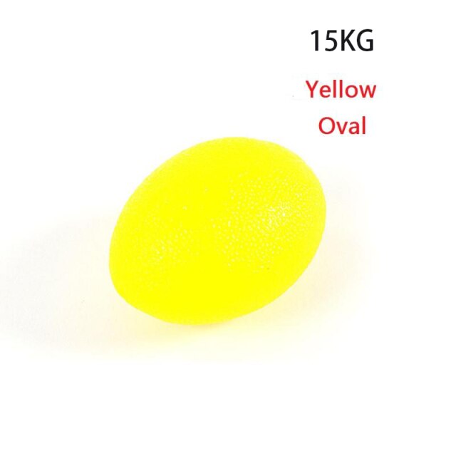 Siliconen Eivorm Grip Bal Hand Fitness Vinger Stretch 3 Draai Weerstanden Soft Medium Harde Voor Hand Training: Yellow