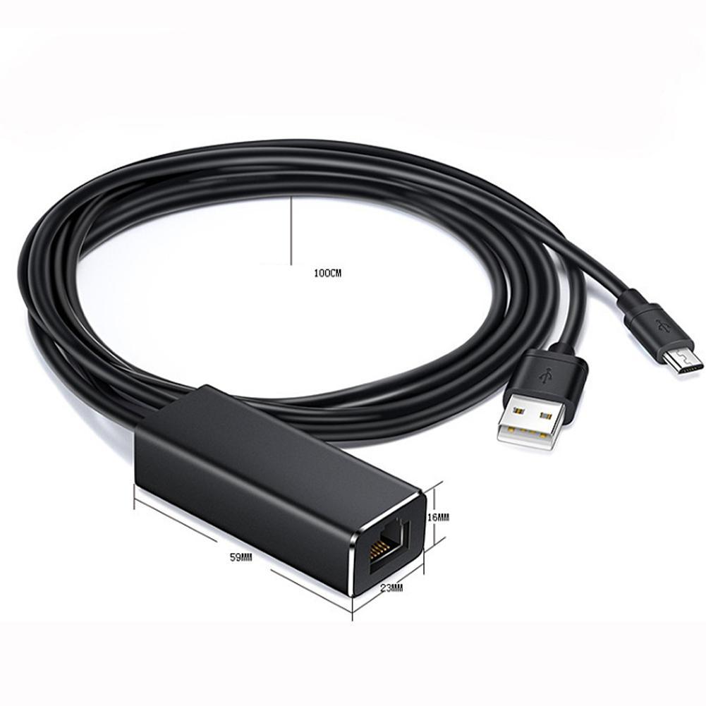 Ethernet Adapter Voor Chromecast Usb 2.0 Naar RJ45 Voor Google Home Chromecast 2 1 Ultra Audio Fire Tv Stick Micro usb Netwerkkaart