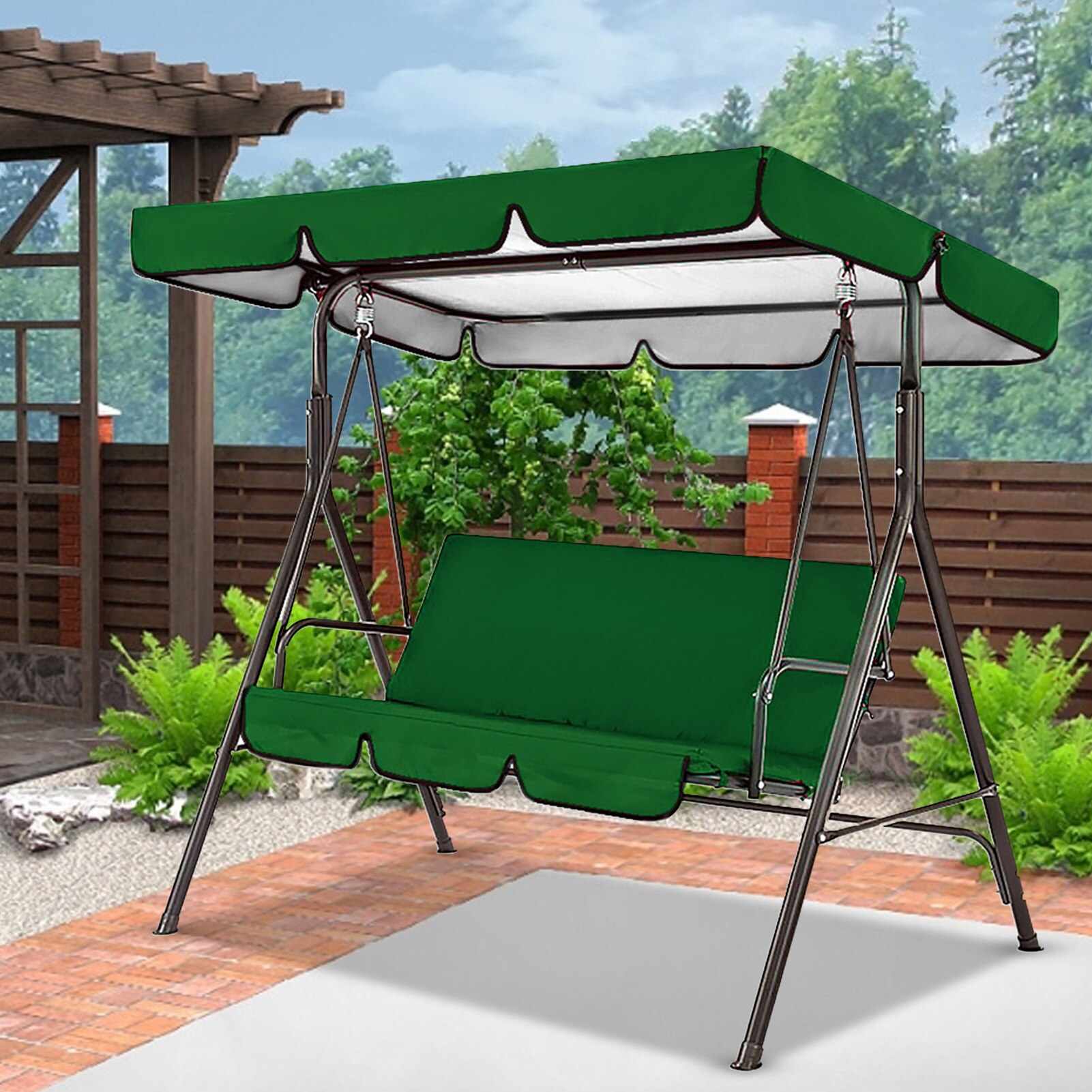 Terras Schommel Stoel Cover En Luifel Set Universal Tuin Regendicht En Zonneplek Stoel Stofdicht 3-Seater Outdoor Luifels