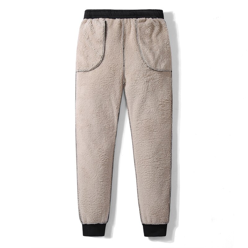 Tjocka träningsbyxor vinter herr plus sammet vadderade byxor smal stor storlek varma byxor solid trend sport jogging m -5xl, za