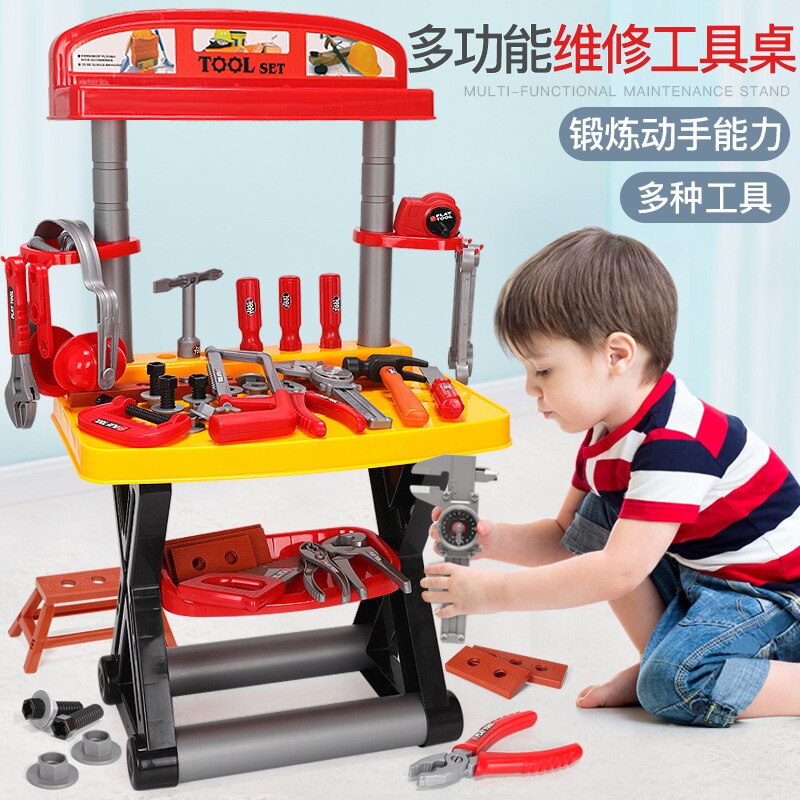 Drenge reparationsværktøj legetøj til drengebørn foregiver at spille baby børn uddannelsesingeniør simuleringskasse skruetrækker skruenøgle boremaskine