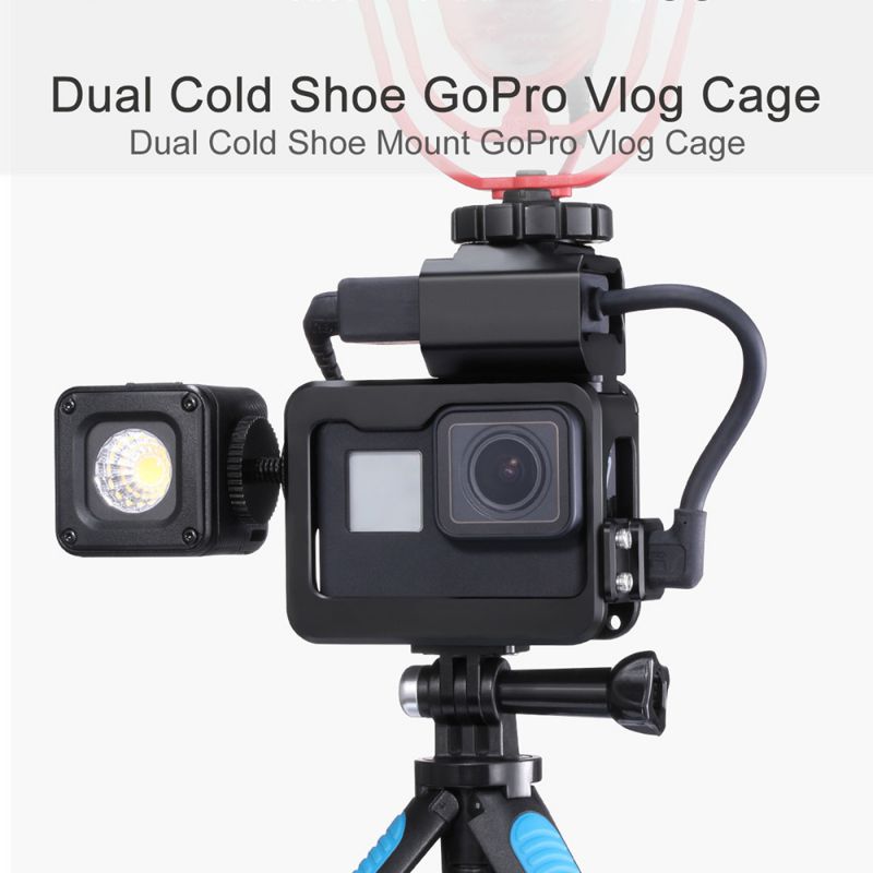 V3 Pro Metalen Vlog Camera Kooi Geschikt Voor Gopro7 Nuttig Camera Kooi Met Dual Koude Schoen Microfoon Adapter Mic kabel