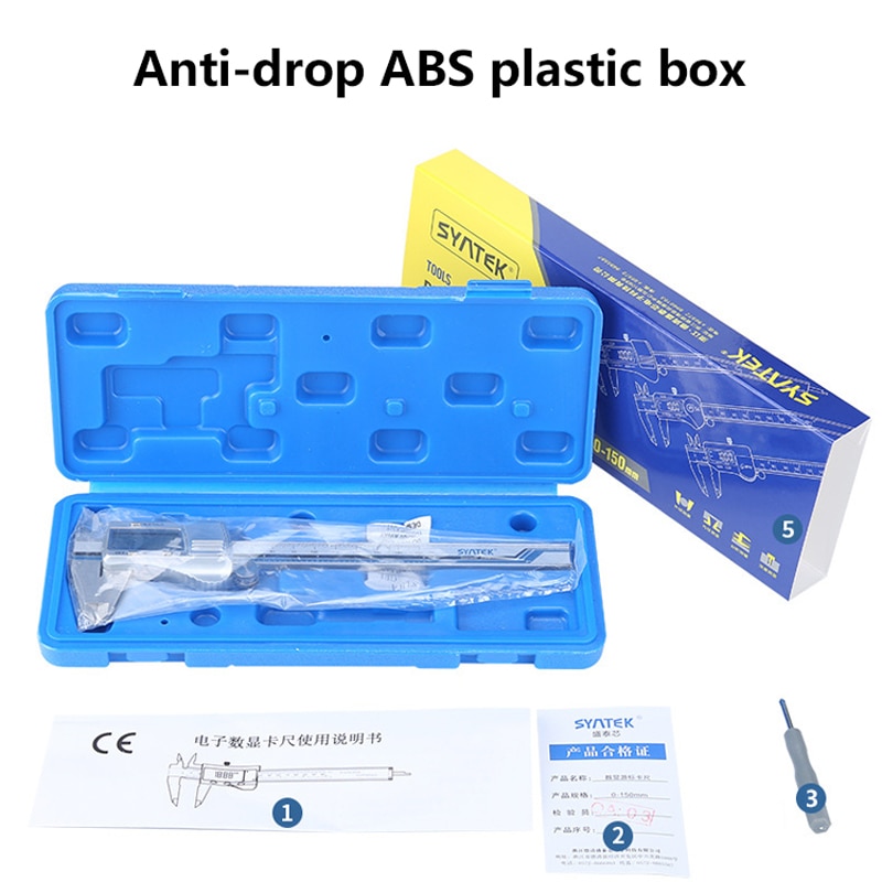 Digital Vernier Caliper Stainless Steel 150mm All Metal Electronic Caliper Precision Measuring Caliber Pachometer