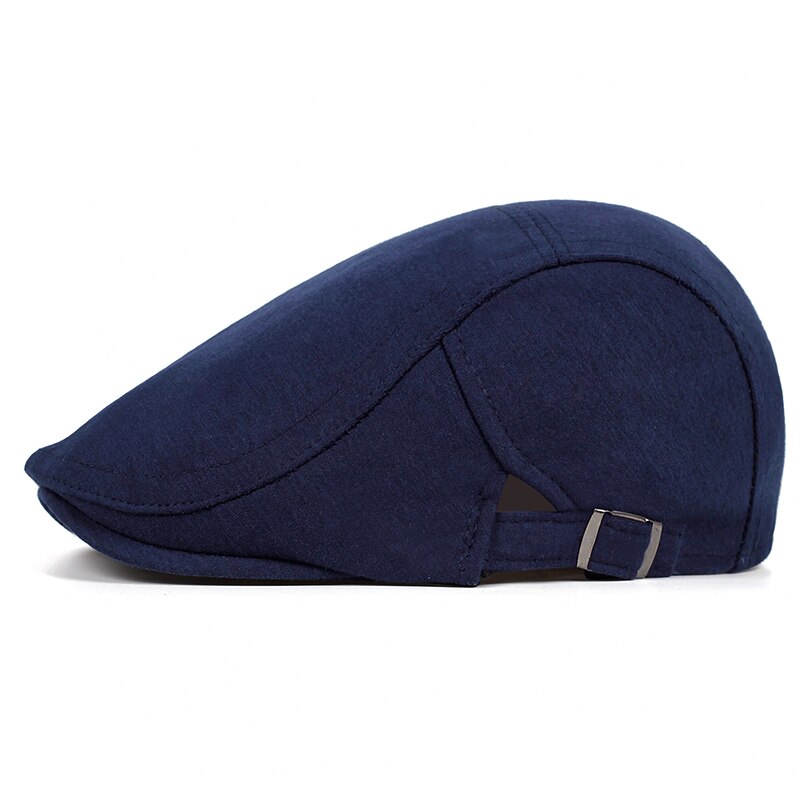 Bomuld mænd kvinder blød baret flad kasket driver retro vintage blød afslappet bager avisdreng kasketter cabbie hat: Flåde
