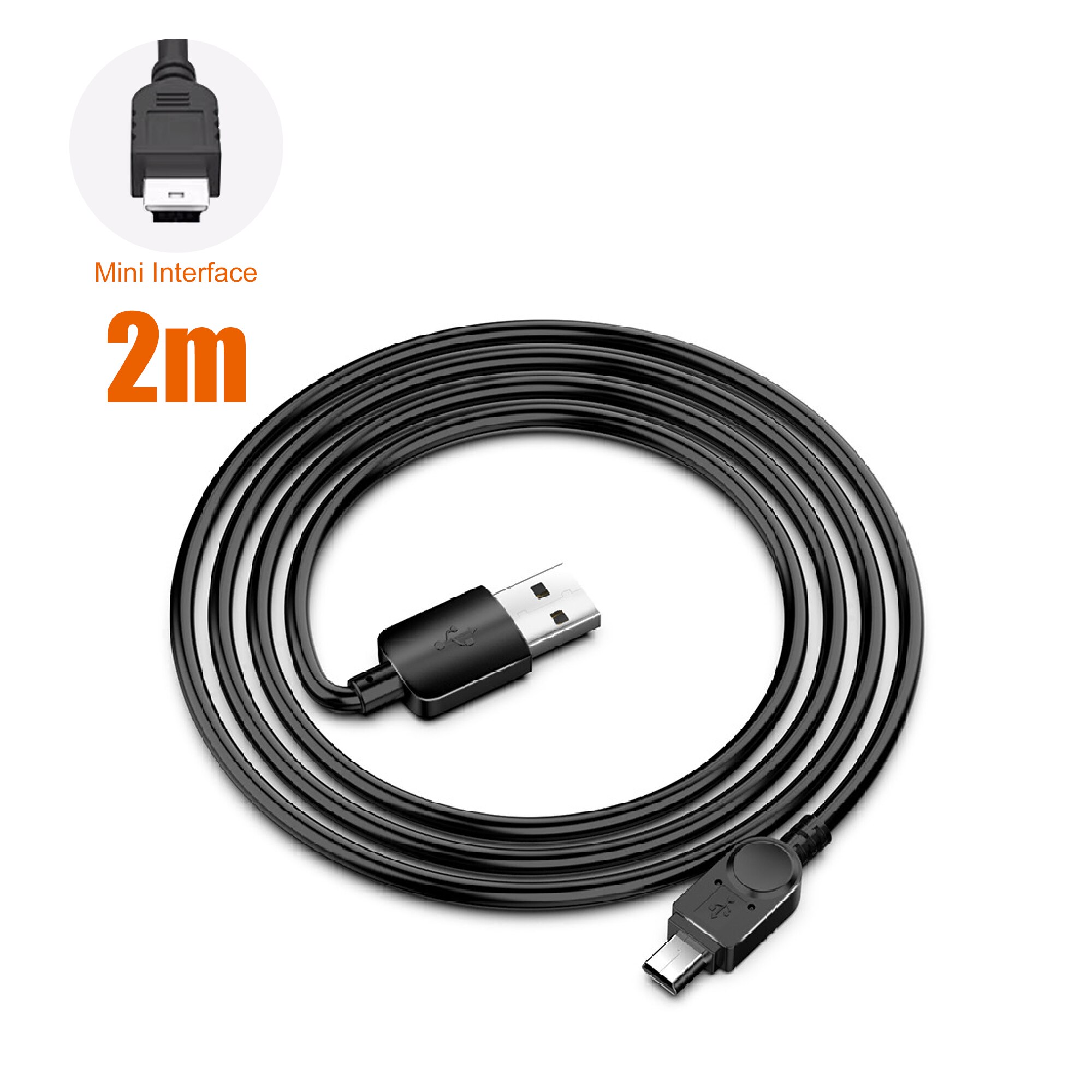 Car Dash Cam Wire 3.2m Mirror Mini Micro USB Charger Line DVR Hard Wire Cable Kit Video Recorder 12/24V To 5V Auto Dashcam Wire: 2M MINI