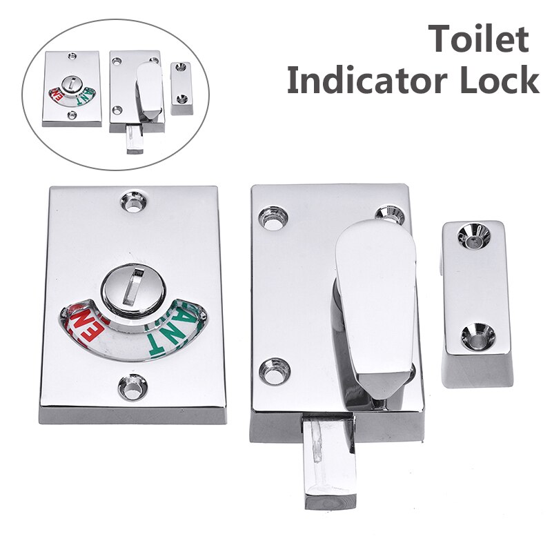 Public Toilet Bathroom Indicator Lock Door Lock Privacy Vacant Engaged Indicator Bolt Latch For Household Hardware Tool