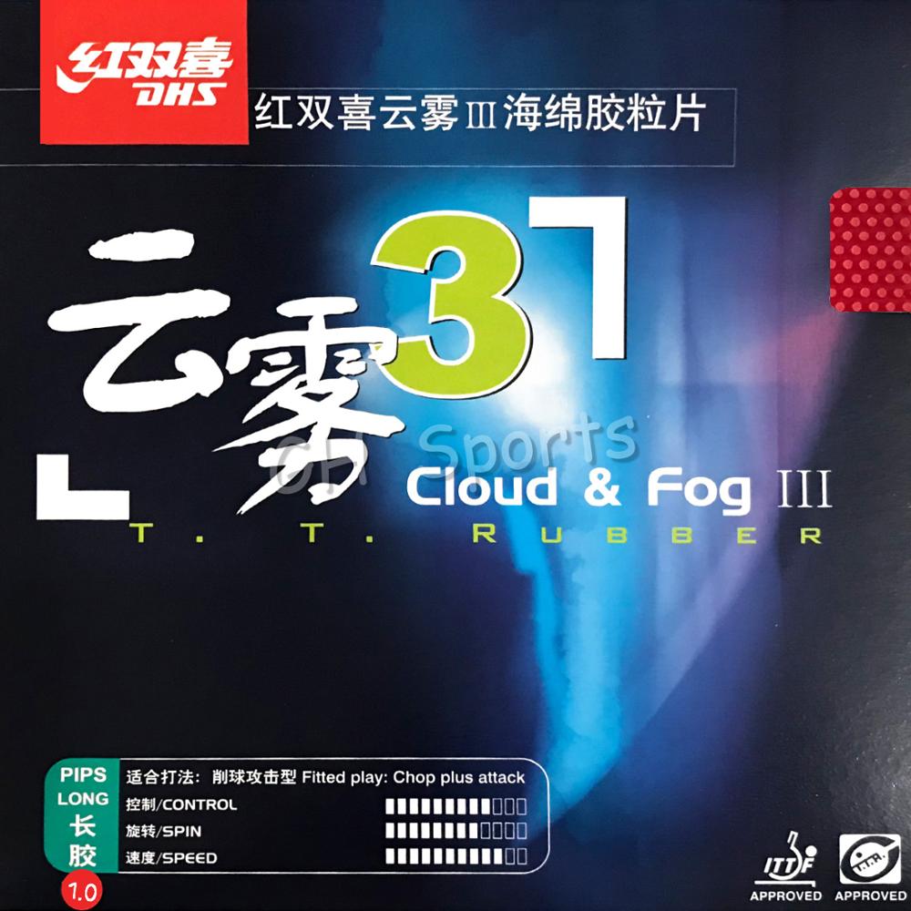 DHS Cloud&Fog3 Chopping plus Attack Long Pips-out Table Tennis PingPong Rubber With Sponge