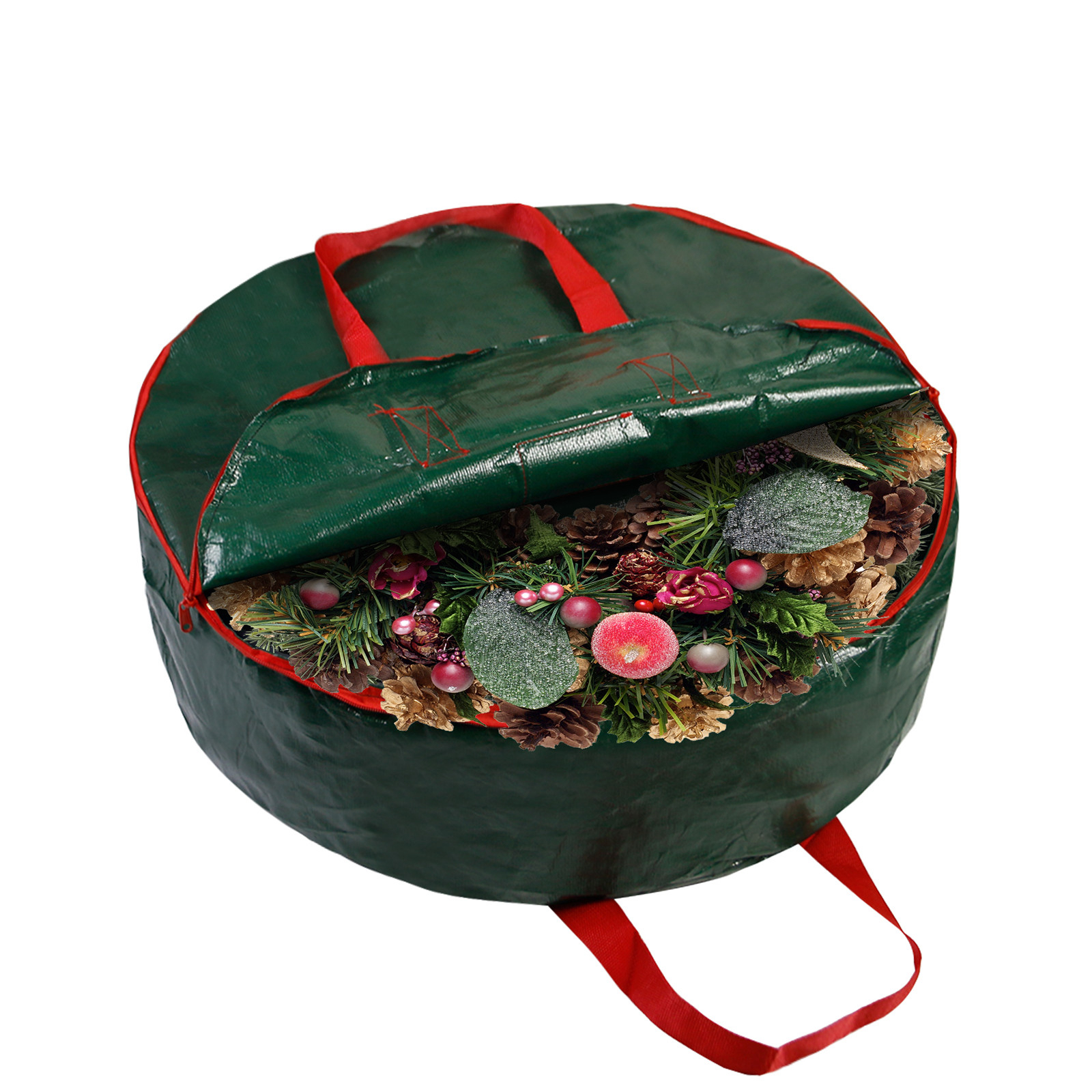 Christmas Wreath Portable Large-capacity Storage Bag Dust-proof Storage Bag Waterproof and Insect-proof Plastic Bag