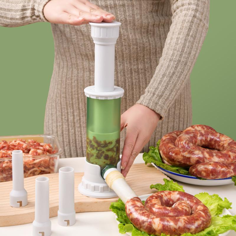 Manual Sausage Stuffing Machine Press-type Home Kitchen Meat Injector Sausage Maker Tool Small Scale Sausage Meat Tool