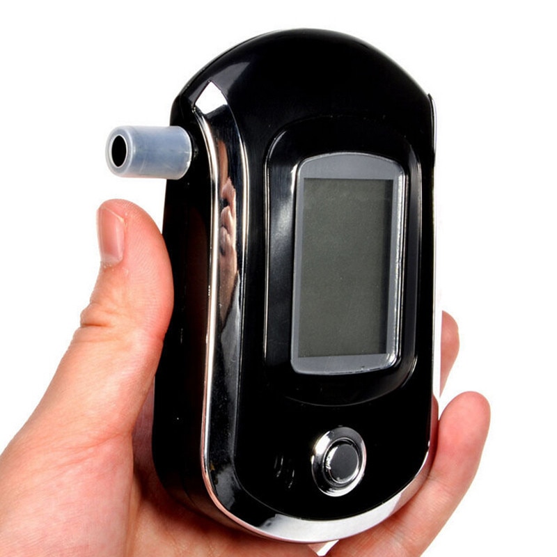 Professionele Alcohol Tester Zwart Politie Digitale Alcohol Tester Breath Analyzer Blaastest Test LCD Detector Gebruik