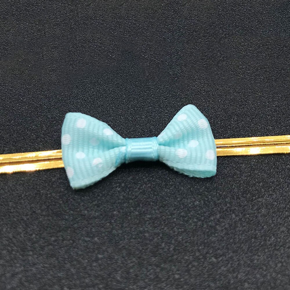 50 Stuks Bow Tie Wikkelen Bags Gold Draad Strik Binddraad Diy Lollipop Snoep Koekjes Snack Verpakking Afdichting Vaste ties: Blue