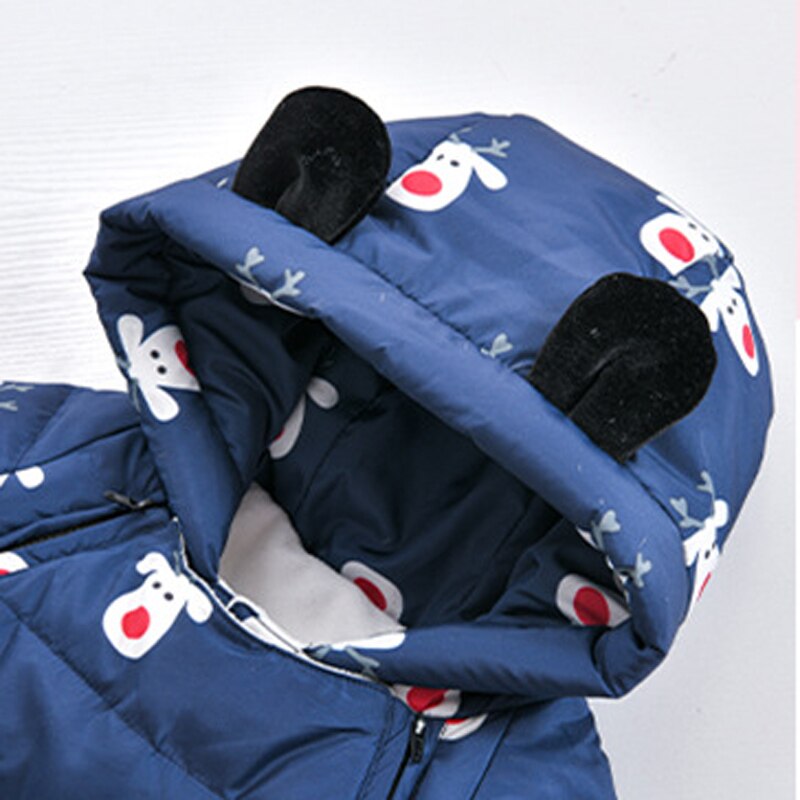 Iyreal Kerst Childrens Jumpsuit 90% Witte Eend Donsjack Winter Jongens Meisjes Hooded Herten Warme Bovenkleding Kids Baby Down Jassen