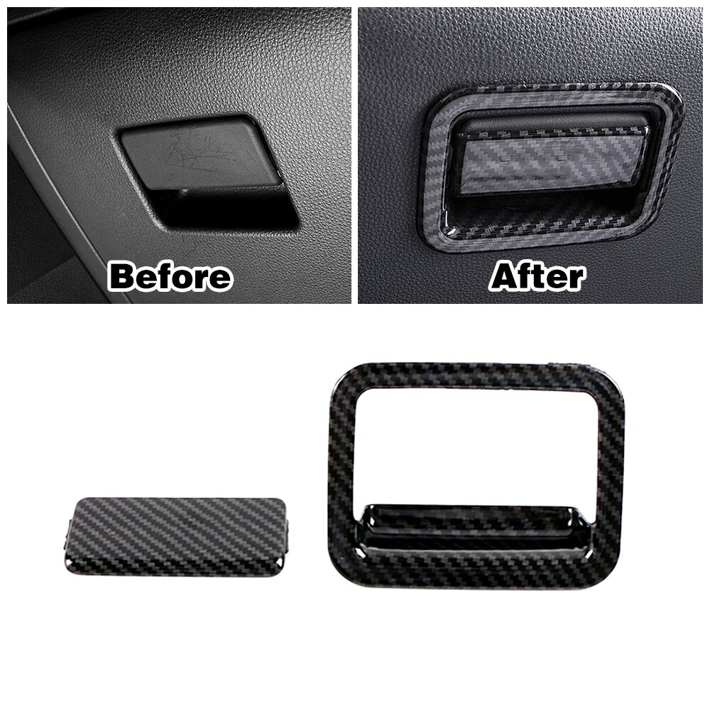 For Toyota Rav 4 Rav4 5 Gen Carbon Fiber Printed ABS Interior Moulding Center Console Dashboard Modify Decoration: Style E