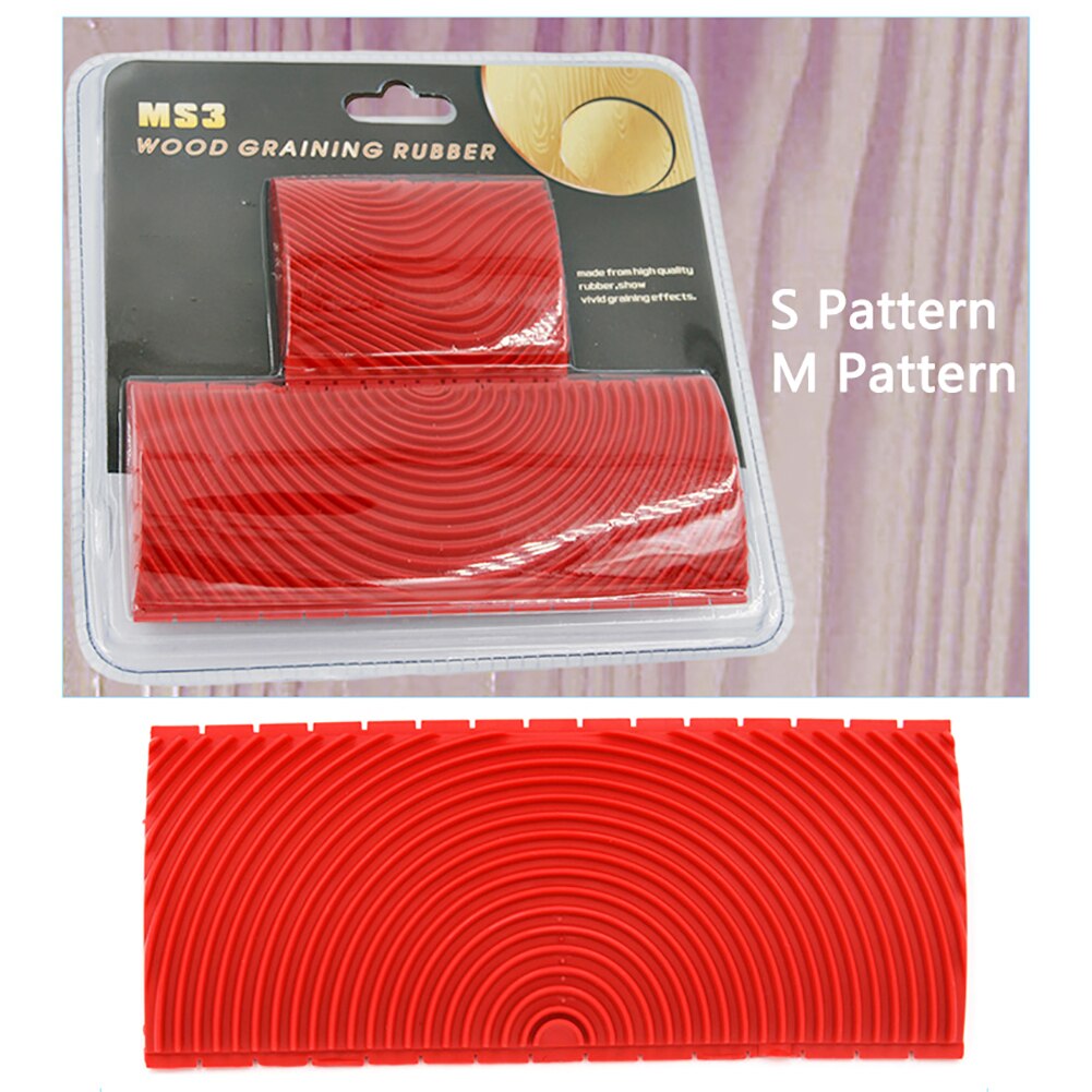Wood Graining Tools DIY Red Accessories Supplies Wall Texture Art Woodworking Tools Roller Brush