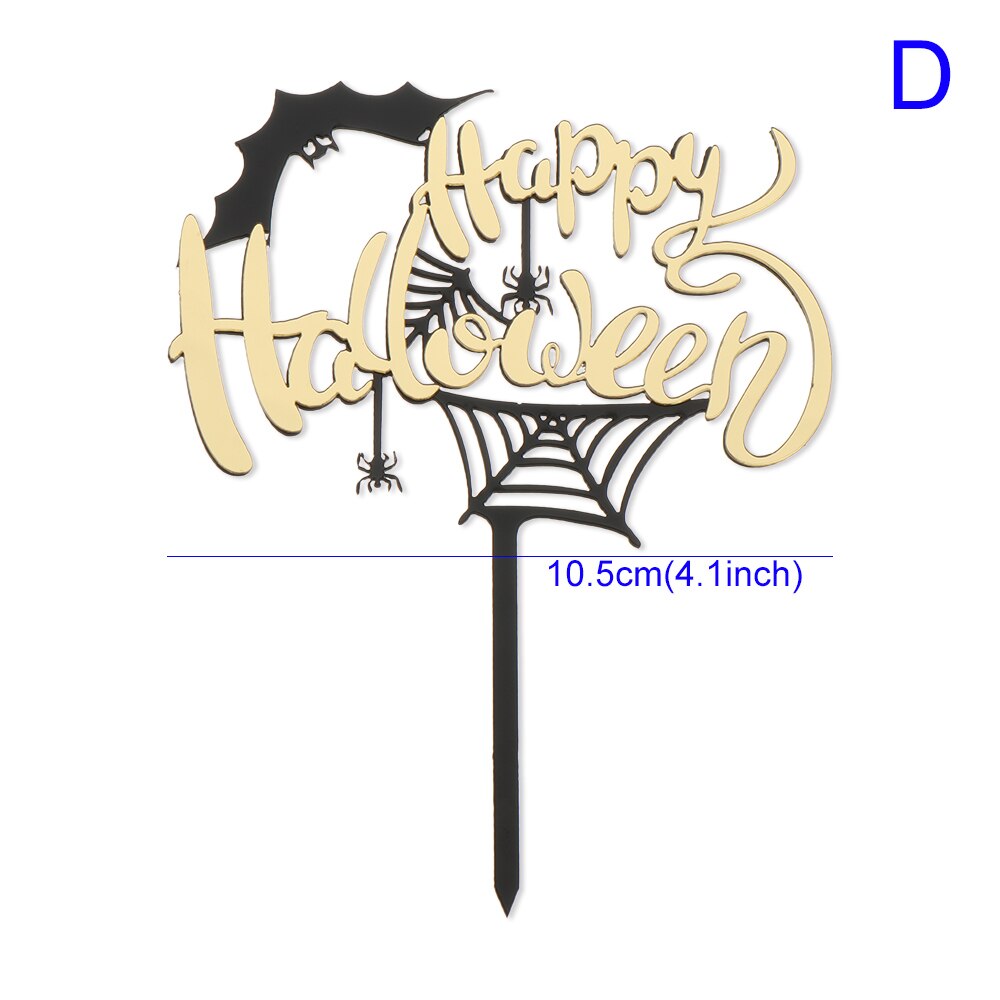 Halloween cupcake toppers dekorer blokk buh Alv spøkelse edderkopp heks lue katt kake dessert kake dekorasjon toppers festutstyr: D