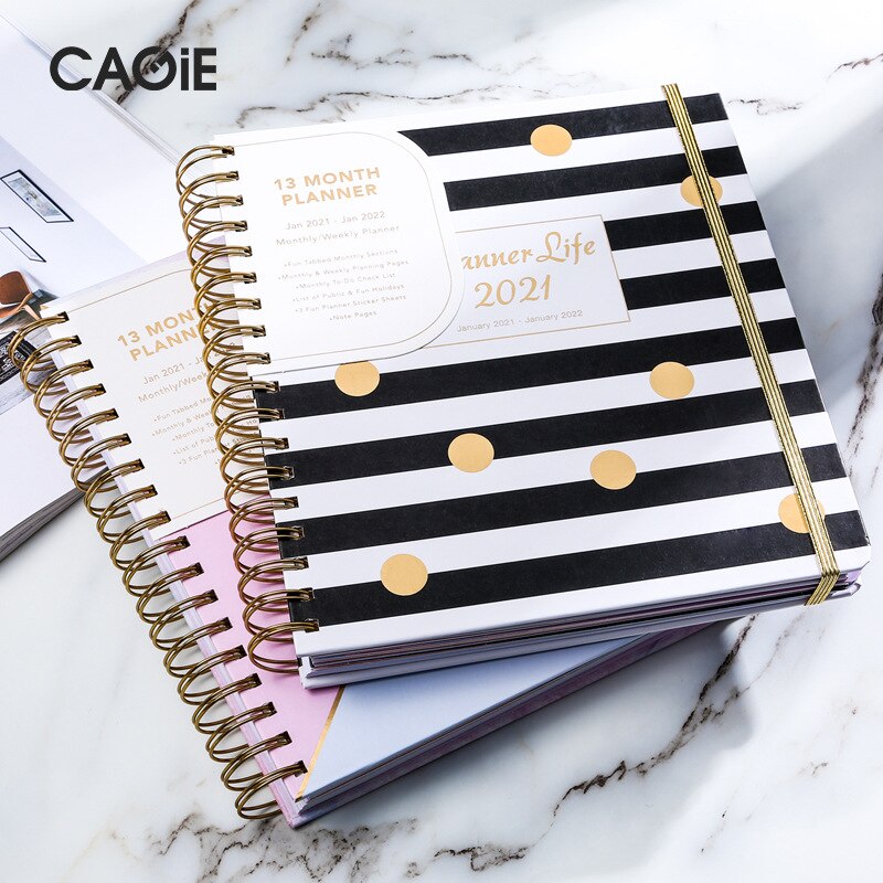 English Planner B5 Notebook Business Coil Notebook Daily Weekly Monthly Plan Notepad Office School Stationery Supplies