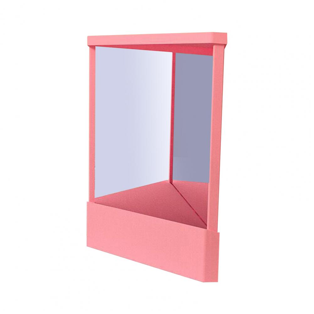 Miroir de maquillage pour le visage, Image réelle de précision, miroir de maquillage, Non grossissant, réflexions réelles, miroir de beauté, ornement de table: Autre / Rose