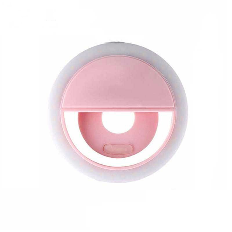 Selfie Licht Telefoon Led Ring Flash Lumiere Draagbare Led Mobiele Telefoon Licht Clip Lamp Voor Iphone Samsung Telefoon Selfie Len lamp: Roze