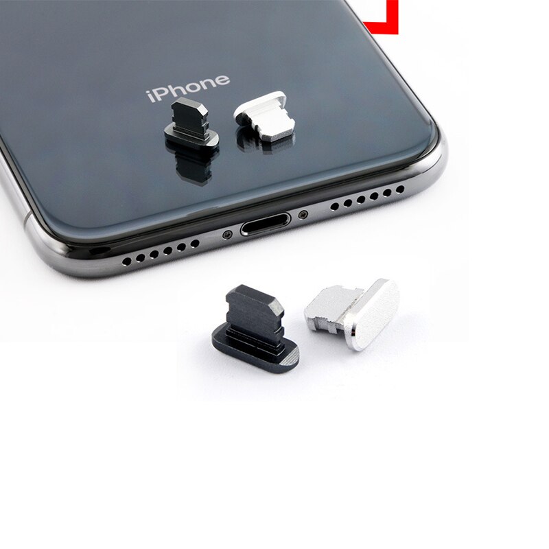 3Pcs Kleurrijke Metal Anti Dust Cap Charger Plug Usb-poort Stofdicht Cover Voor Iphone 11 12 Pro X Xr max Mobiele Telefoon Accessoires