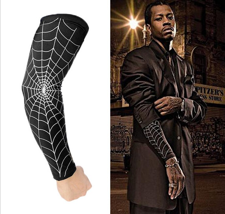 Cool Star Basketball Elbow Protector Cobweb Arm Warmer Cycling Running Sport Sleeves Arm Sleeve Protection Elbow Support
