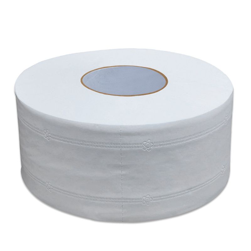 Rollo de papel de baño grande grueso de 4 capas en relieve sin tejido de baño Jumbo fluorescente GXMC